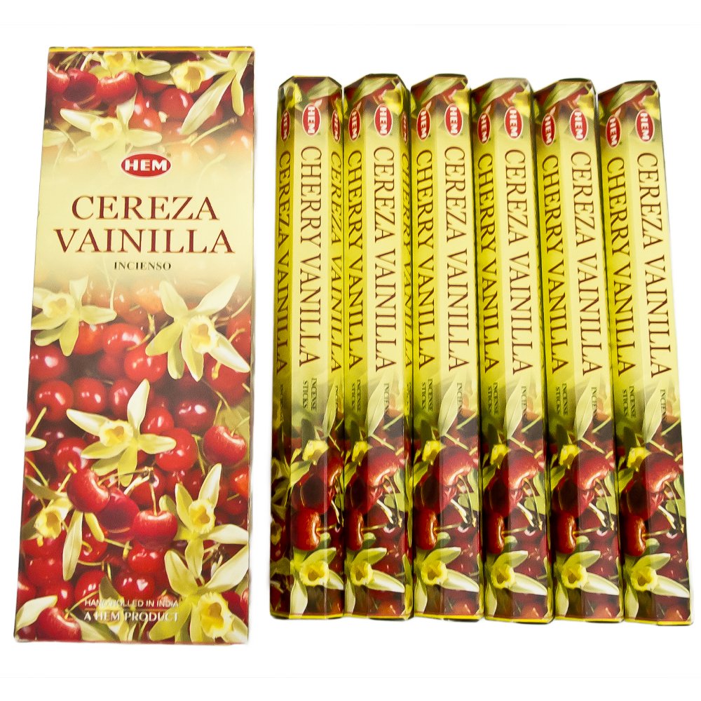 Hem New: Cherry Vanilla Hexa Incense Stick, 6Packs X 20 Sticks= 120 Sticks