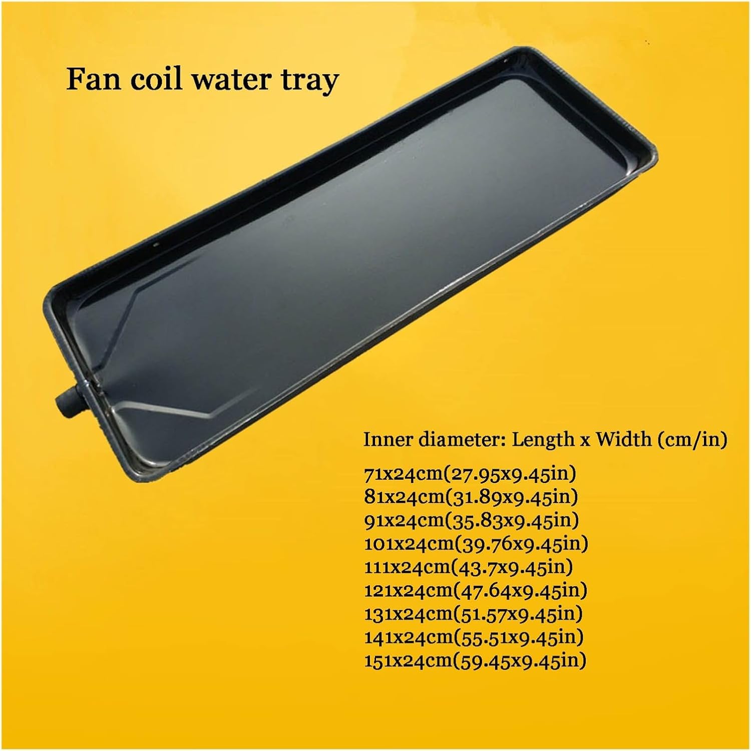 Split Air Conditioner Drain Pan Fan Coil Accessories Drain Pan with Drain Outlet Suitable for Window Air Conditioners (83x26cm)