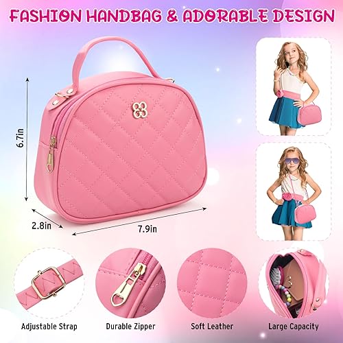 Miniatura 2 de Bolsa de juego para niñas pequeñas, juguetes de maquillaje para niños pequeños de 3, 4, 5, 6, 7 años, bolso para niños pequeños con accesorios,