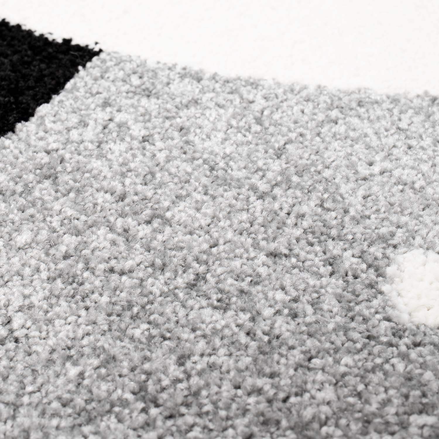 Tapis Pour Enfant Bubble Kids Carpet City - Motif Fusée Et Étoiles Gris/Bleu, Poils Plats 80x150 Cm, Doux Et Résistant Pour Chambre D'Enfant