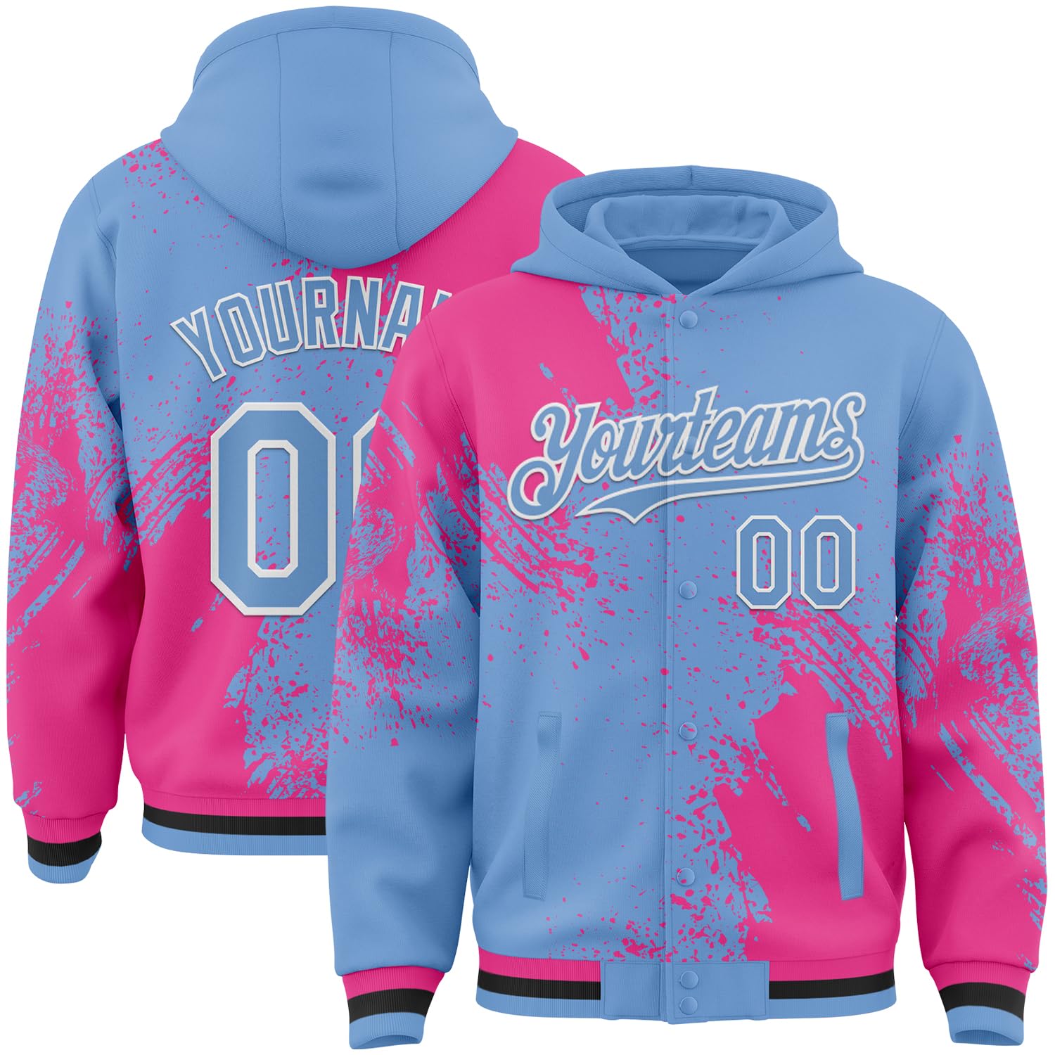 Custom Baseball Team Hooded Jacket Personalized Novelty Varsity Jackets Bomber Jerseys for Men Women Boys Girls