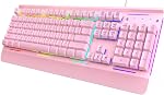 TECKNET Gaming Keyboard, 15-Zone RGB Illumination, All-Metal Panel Keyboard, IP32 Waterproof, 25 Anti-Ghosting, Quiet Typing, USB Wired Ergonomic Keyboard for Windows XP/Vista/7/8/10/11