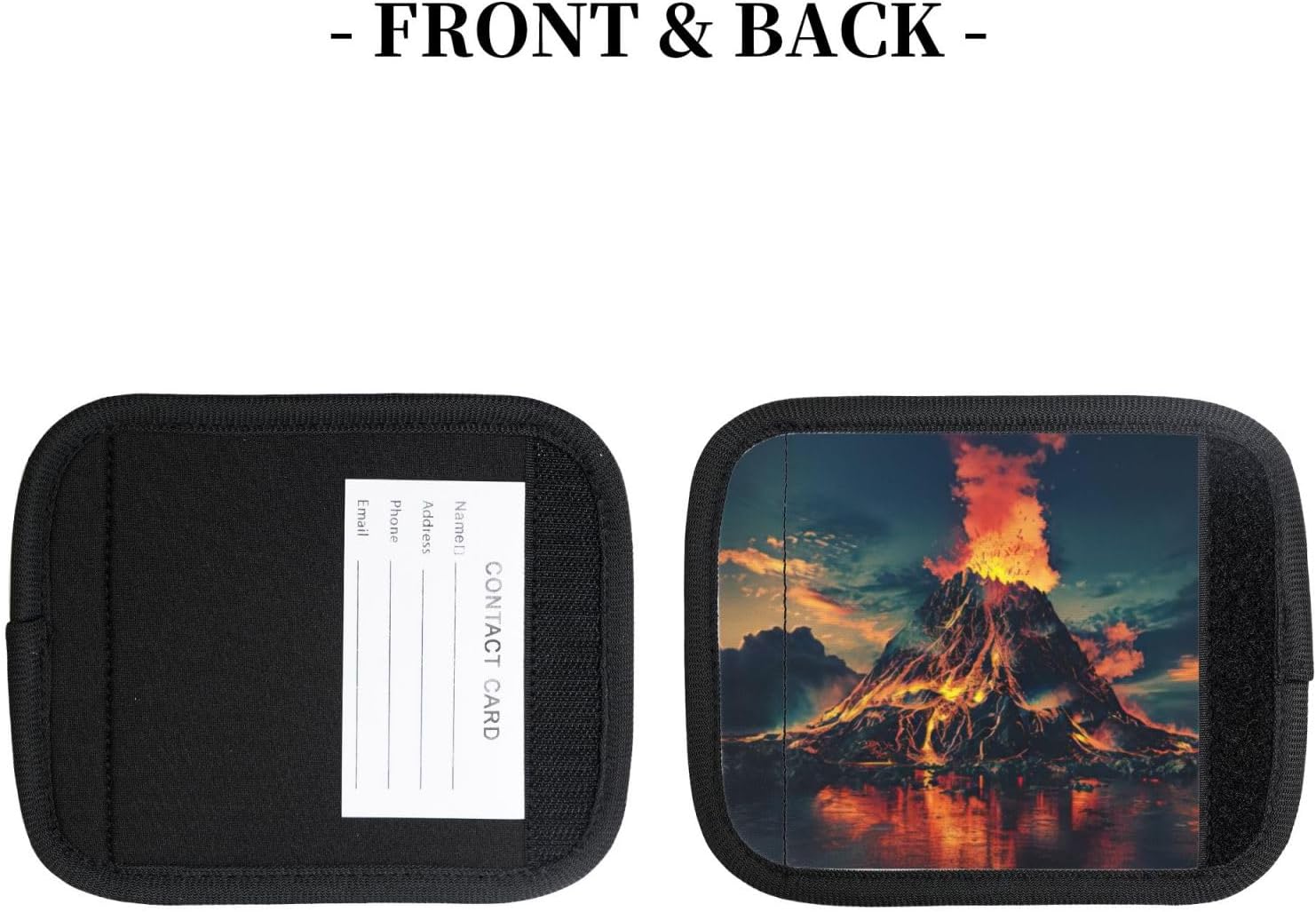 Volcano Print Luggage Handle Sleeve Logo/Label/Handle mounting and Removal for Easy car Handle