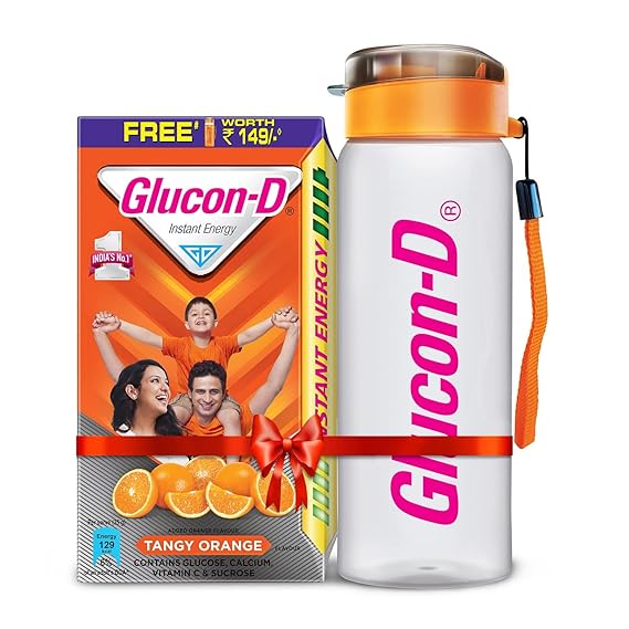 GluconD Instant Energy Health Drink Tangy Orange 1kg Refill with