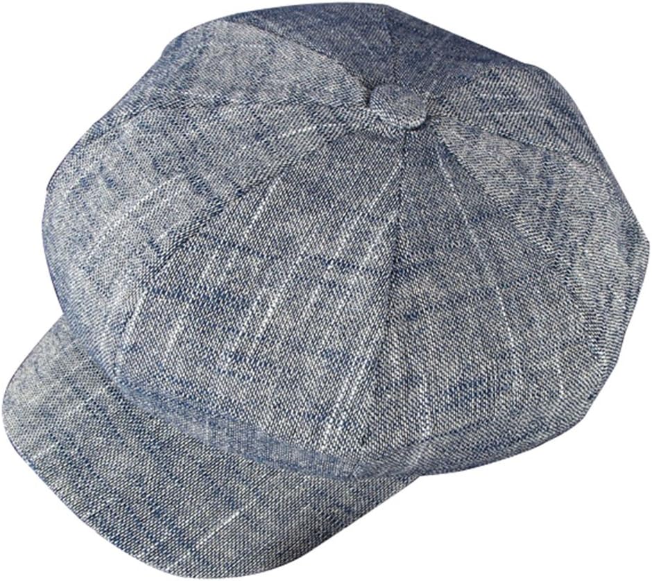 ZLS Women Gatsby Newsboy Hat Cotton Linen Blend Painter Caps