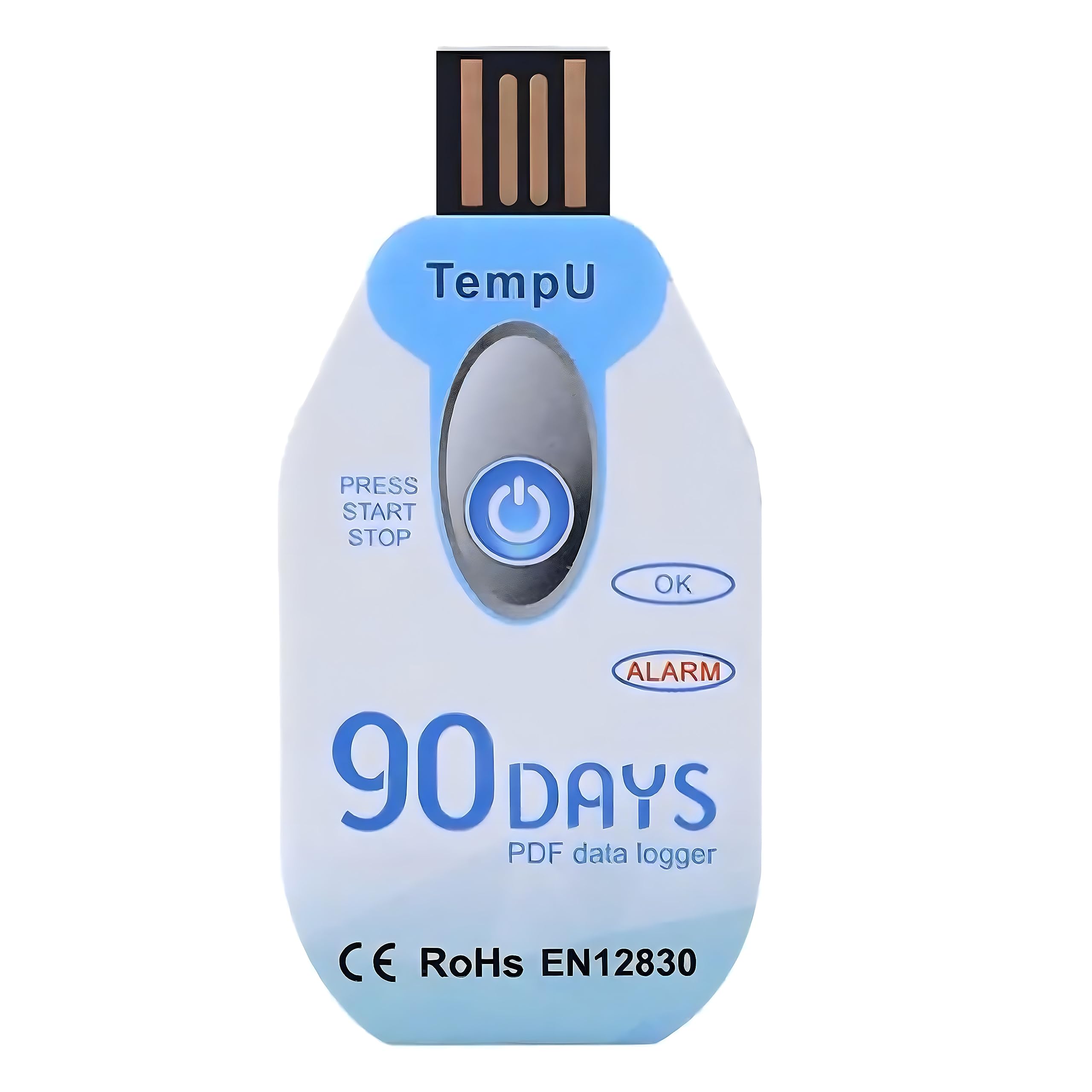 CARTYRA Temperature Logger Waterproof USB 2.0 | Disposable Temperature Data Logger 90 Days Cold Chain