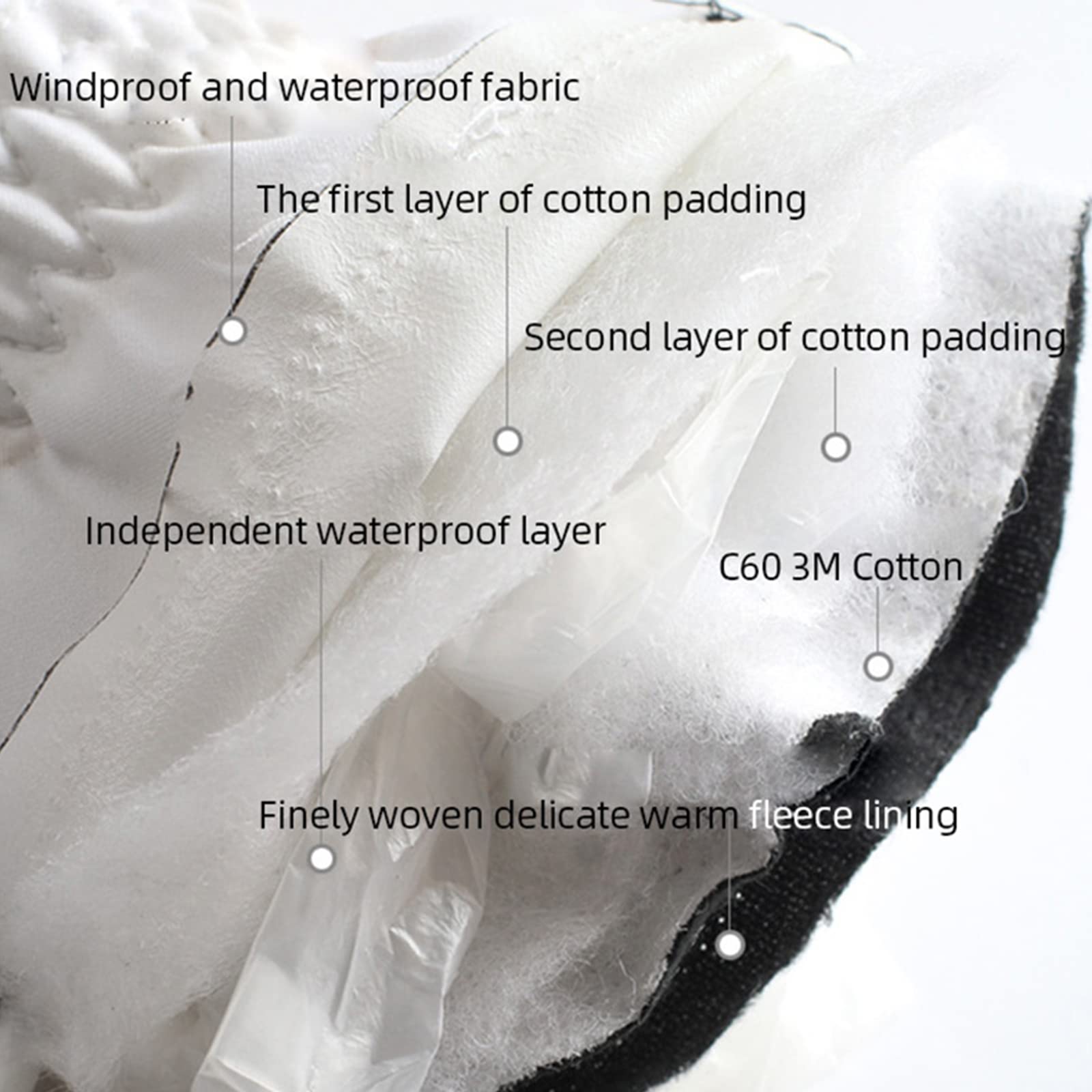Gants de Ski d'hiver pour Hommes et Femmes Gants de Snowboard Antidérapants à Écran Tactile Imperméables pour Les Gants Coupe-Vent par Temps Froid