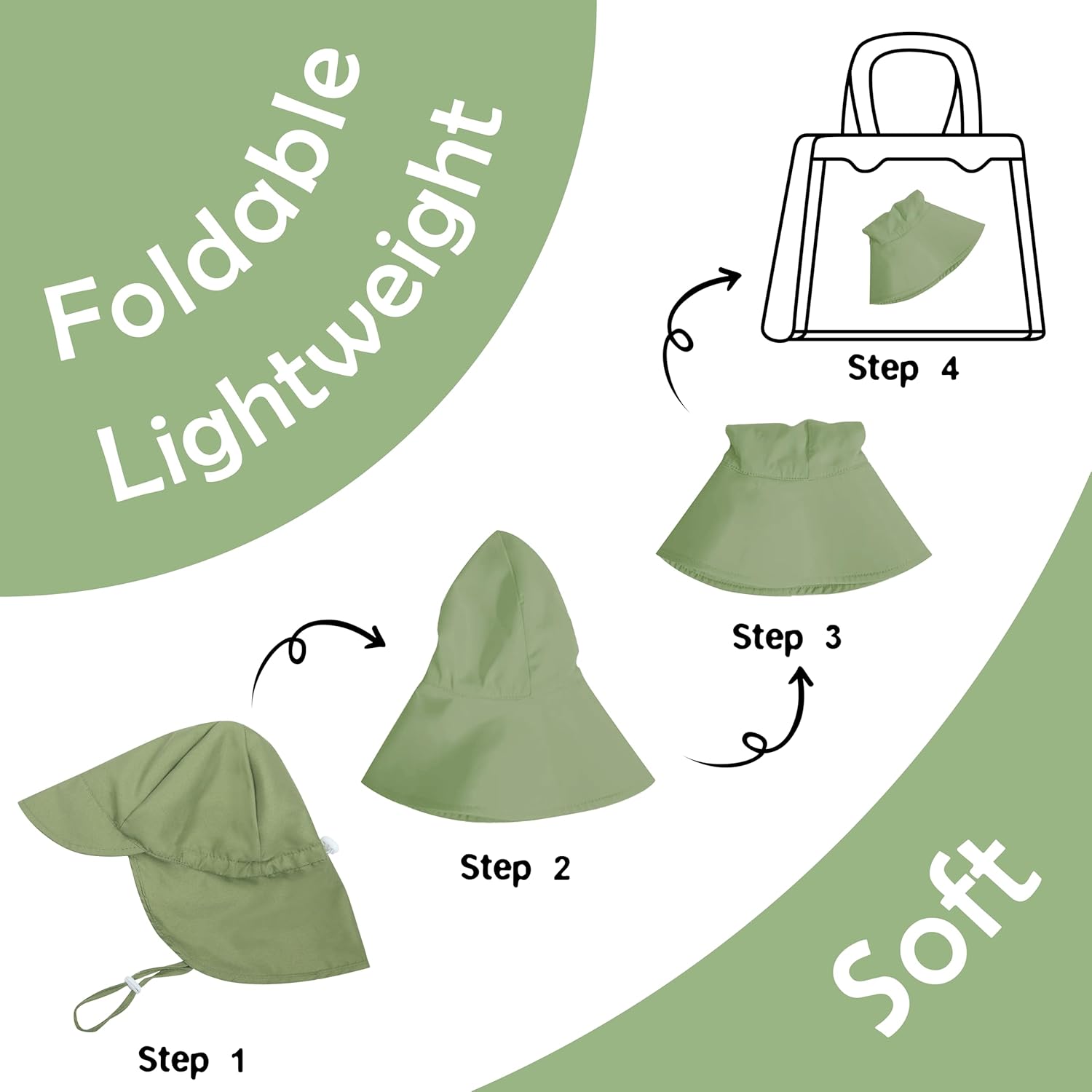 2 Pack Baby Sun Hats UPF 50+ Toddler Beach Hat for Girls Boys 0-4 Years - Image 4