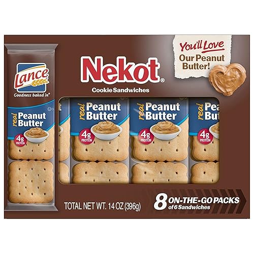 Lance Nekot - Sándwiches de galletas de mantequilla de maní, 14 onzas (paquete de 14)