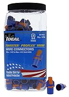 Vista 7 de IDEAL Electrical Twister ProFLEX Mini (30-443J) Conector de Cable Naranja/Azul, Frasco de 175 — Tuercas de Cable Compactas de Rosca para 22 a 12 AWG
