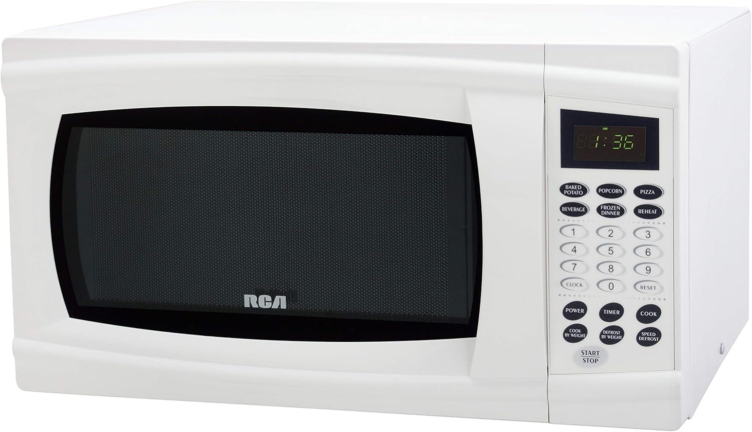 RCA RMW1132-WHITE 1.1-Cu-Ft 1000-Watt Microwave, White & Cuisinart CPT-122 Compact Plastic 2-Slice Toaster, White