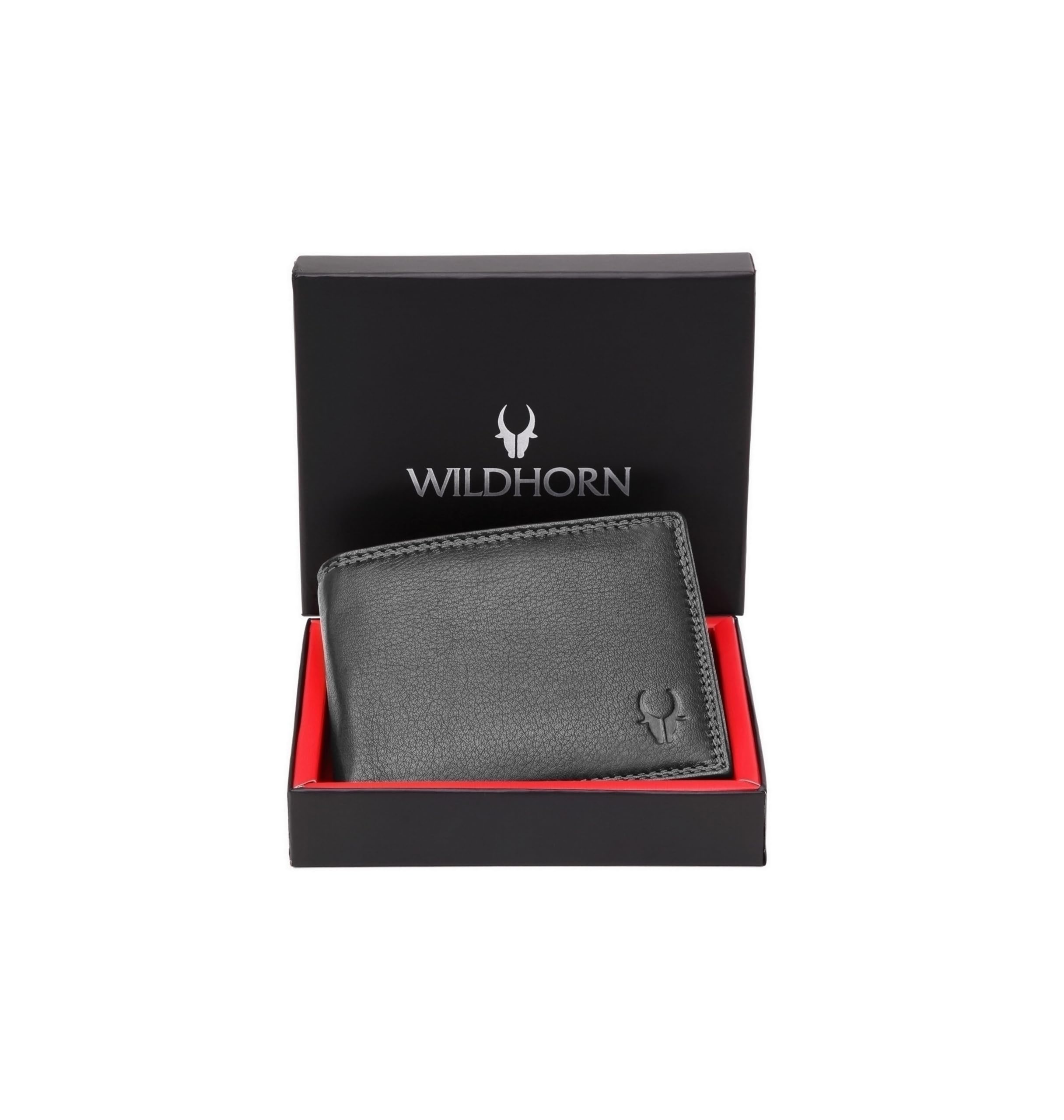 Rfid Protected Leather Wallet For Men, Black