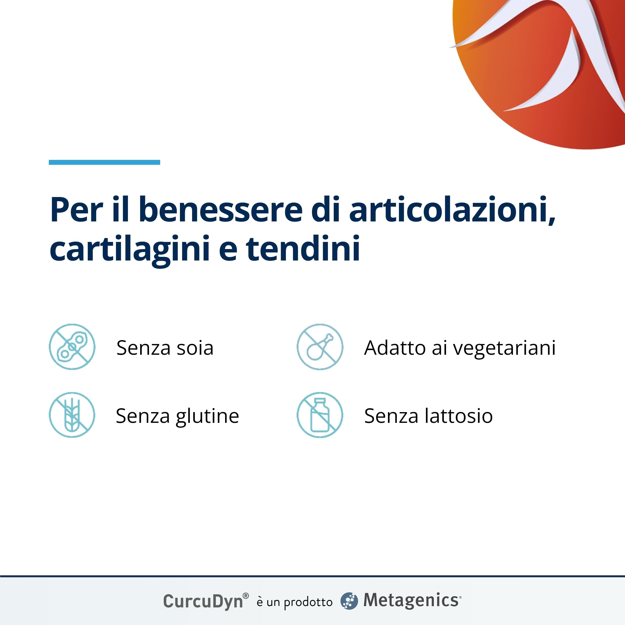Metagenics CurcuDyn Forte - Per il Benessere di Articolazioni, Cartilagini e Tendini - 90 Gellule