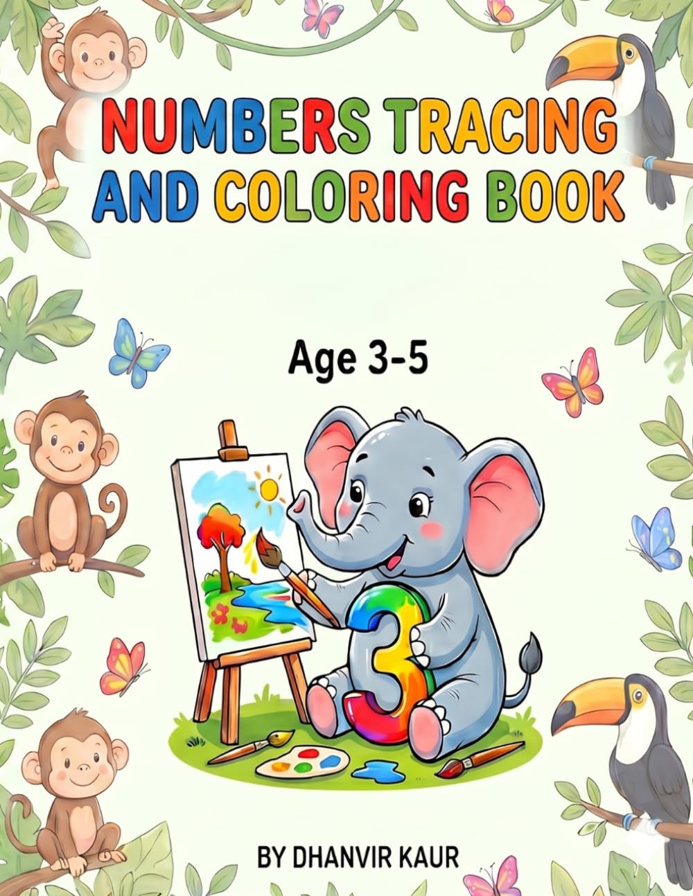 NUMERS TRACING AND COLORING BOOK: Count, Trace and Color Numbers 1–20 | Preschool and Kindergarten Number Practice Workbook for Kids.