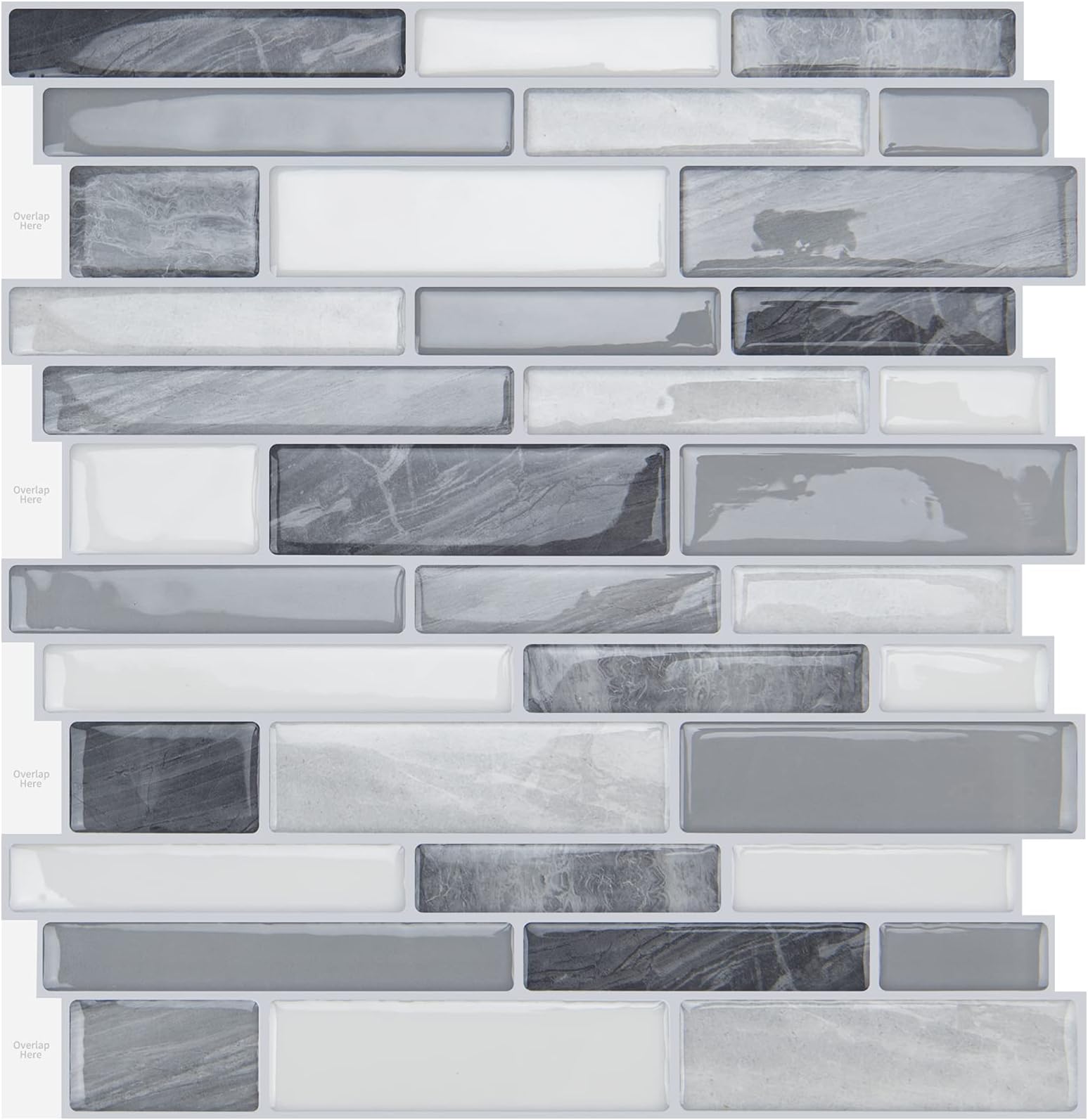 Art3d Peel and Stick Wall Tile for Kitchen/Bathroom Backsplash, 12"x12 ...