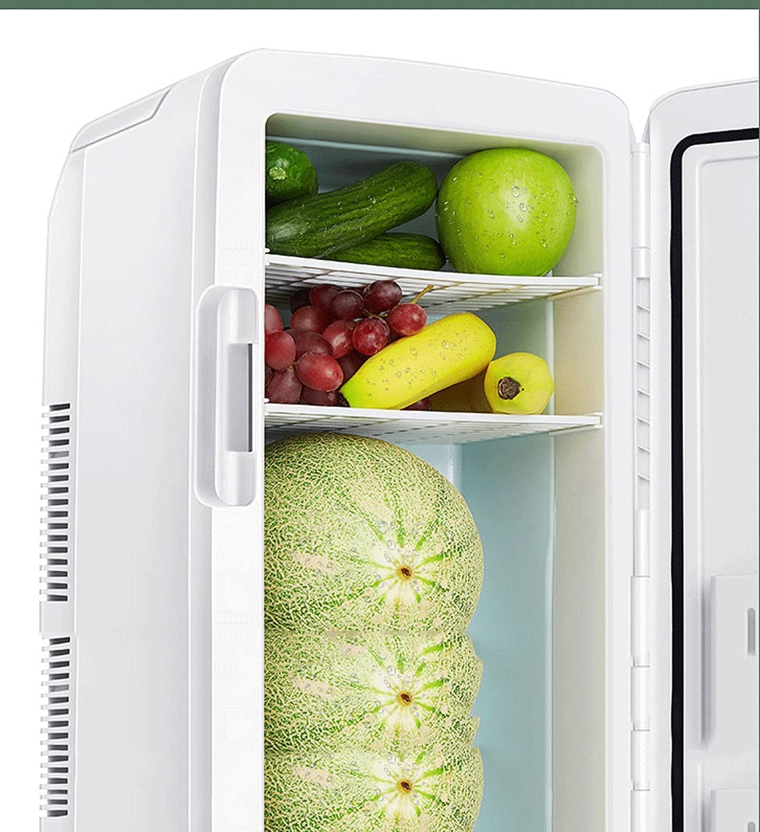 Mini refrigerador para coche de 12 litros, portátil, termoeléctrico, ideal para el hogar y viajes (color: dorado, tamaño: 12 V, 110 V y 220 V)
