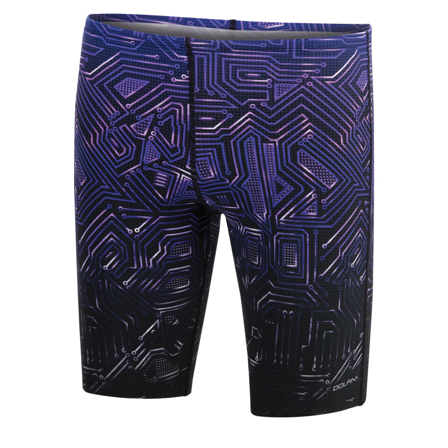 DolfinMen's Print All-Over Jammer - Circuit Circuit Purple 30