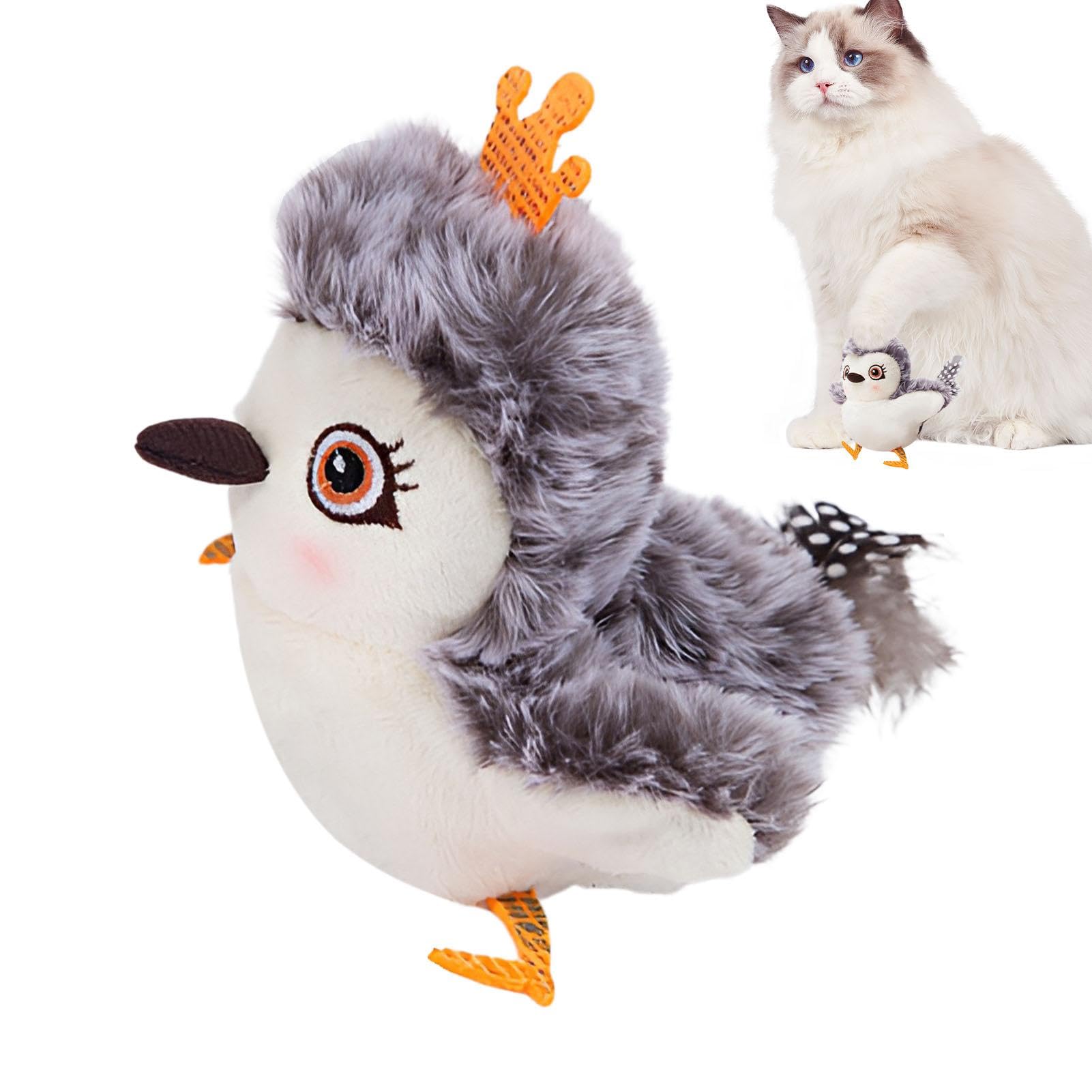 Giocattolo Gatto Uccellino Volante - Uccello In Peluche Con Ali Moventi E Suoni - Foto 3