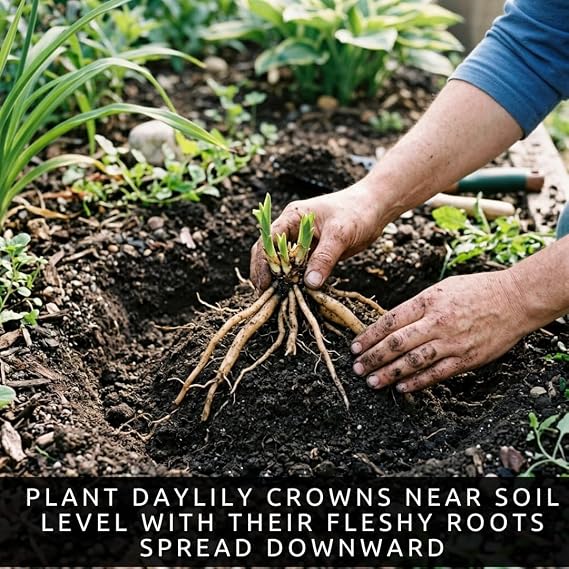 5 Mixed Daylily Bare Roots for Planting, Colorful Perennial Hemerocallis