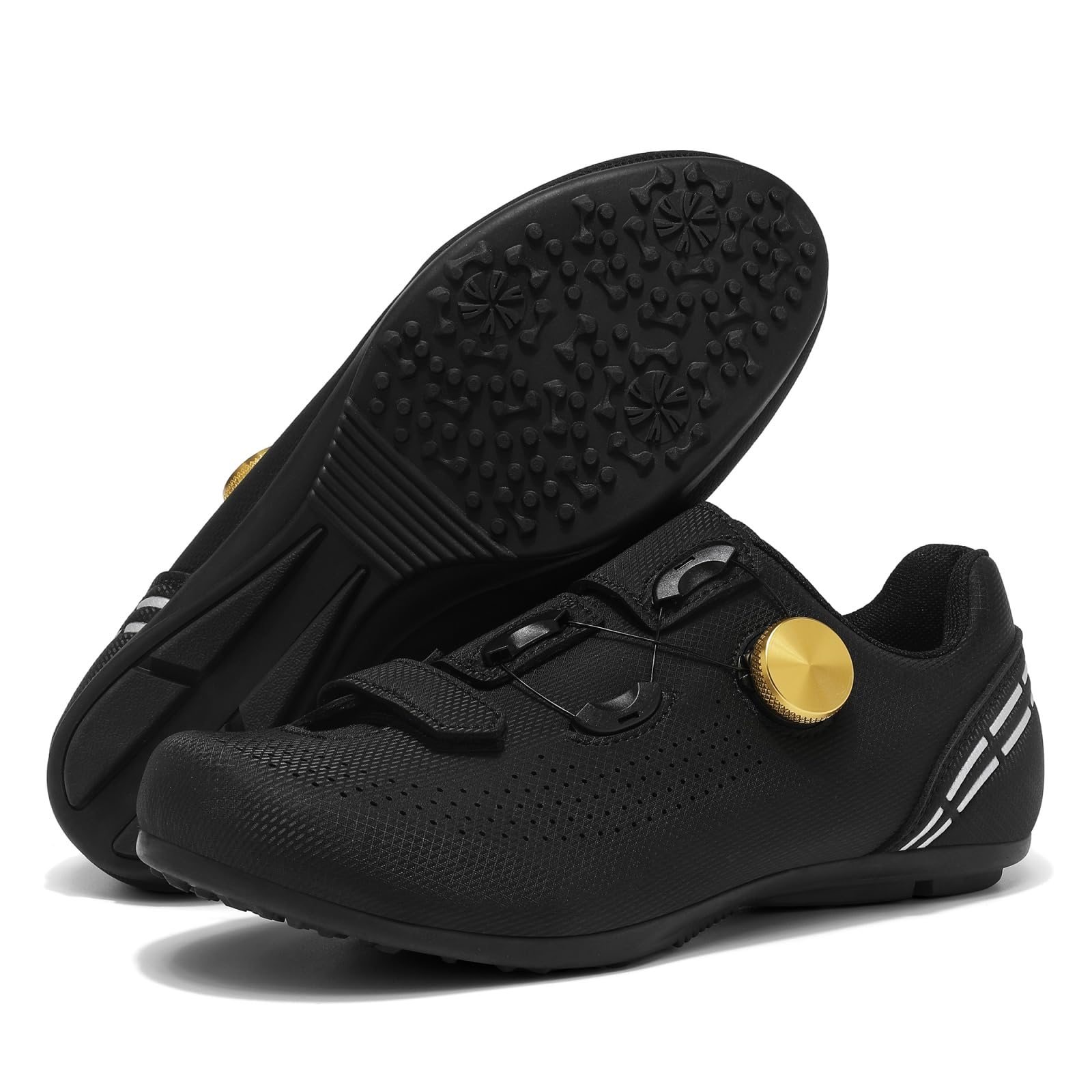 JiuQing Zapatillas Ciclismo Hombre Mujer Suela Goma Zapato Bicicleta Planas