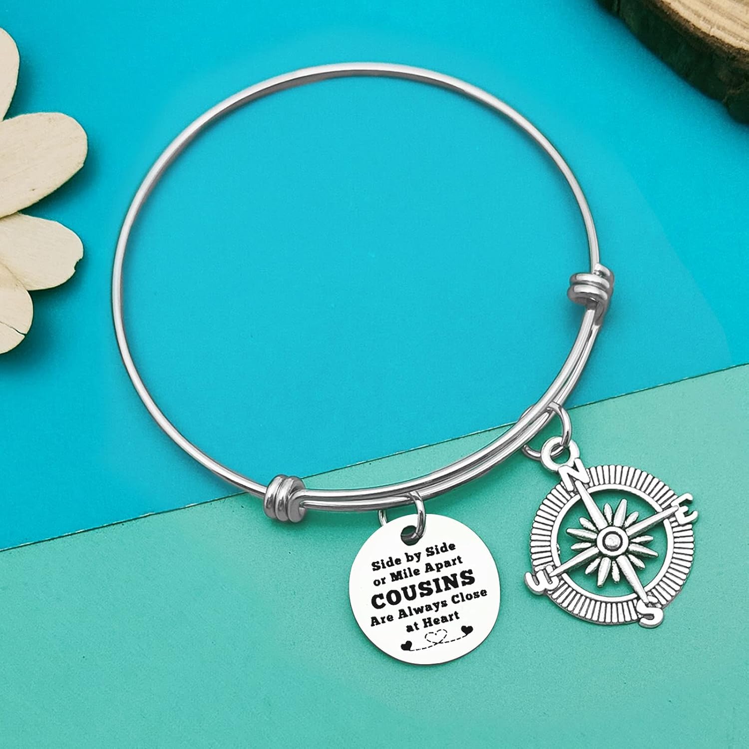 Cousins Gifts Cousin Expandable Bracelet Cousin Jewelry for Women Cousins Bracelet Gifts Cousin Bangle Birthday Gift for Cousin Friend Female Appreciation Gift for Cousin Sister Christmas Wedding Gift - Image 4