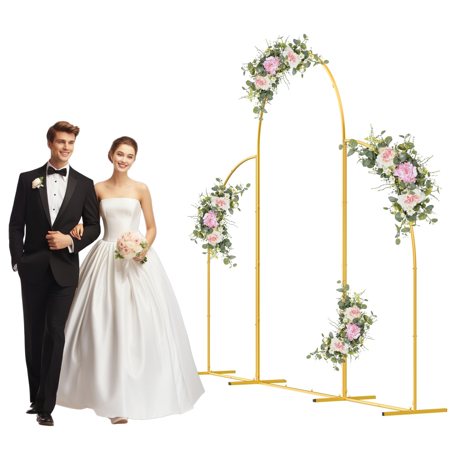 Arche de mariage en métal pour fond de coin photo anniversaire et cérémonie