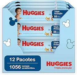 Huggies Lenços Umedecidos Higiene Diária Rendem 2x Mais 12 x 88 Un
