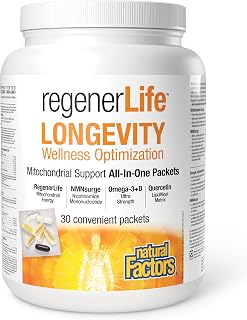 Natural Factors RegenerLife Longevity Wellness Optimization, 30 packets