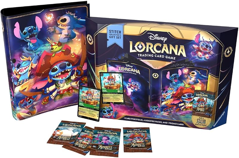 Ravensburger Disney Lorcana TCG: Set de regalo para coleccionistas Azurite Sea Stitch | Conjunto coleccionable de lujo con más de 200 piezas de arte | Experiencia de juego definitiva para mayores de 8 años