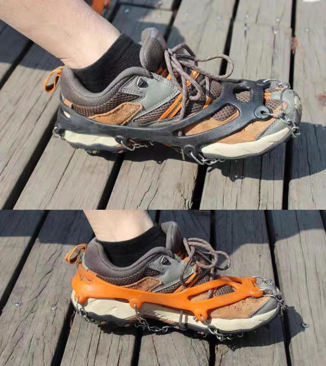 Ramponi Da Ghiaccio Per Scarpe In Acciaio Inossidabile, 26 Punte, Con Fibbia Elastica Regolabile, Antiscivolo Per Neve E Ghiaccio, Per Uomo E Donna, Trekking E Passeggiate Invernali