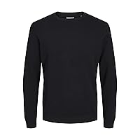 JACK & JONES Jjebasic Knit Crew Neck Noos Felpa, Nero (Navy Blazer)
