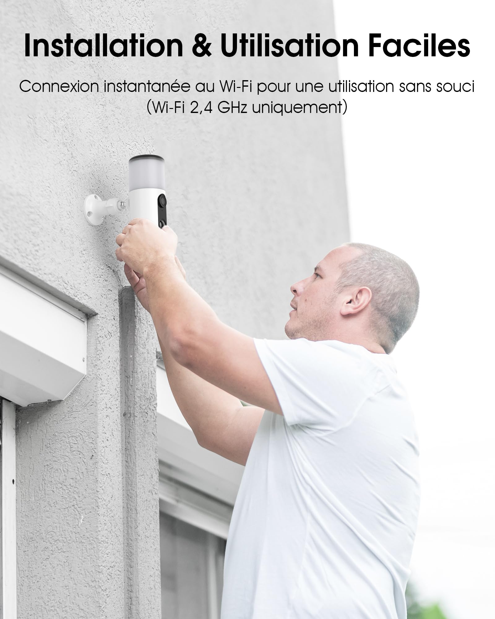 ANRAN 2K Caméra Surveillance WiFi Extérieur sans Fil Solaire avec Lumens