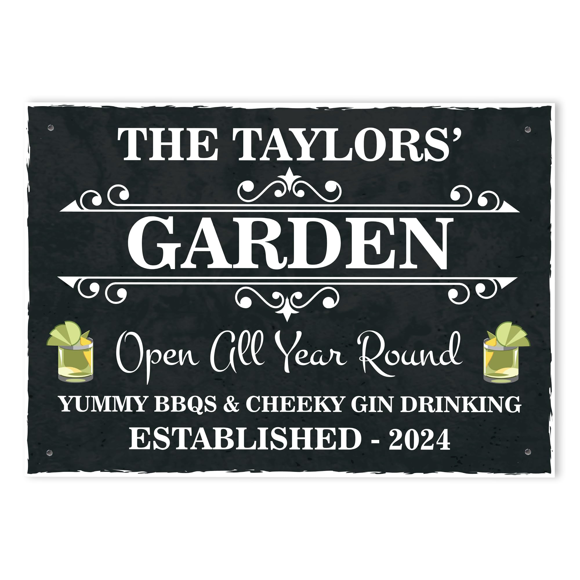 Red Ocean Personalised Sign For Garden Hanging Wall Sign Shed Sign WELCOME SIGN Home Decor Gin Bar Sign Home Bar Signs Pub Bar Sign Garden Plaque Summerhouse Sign