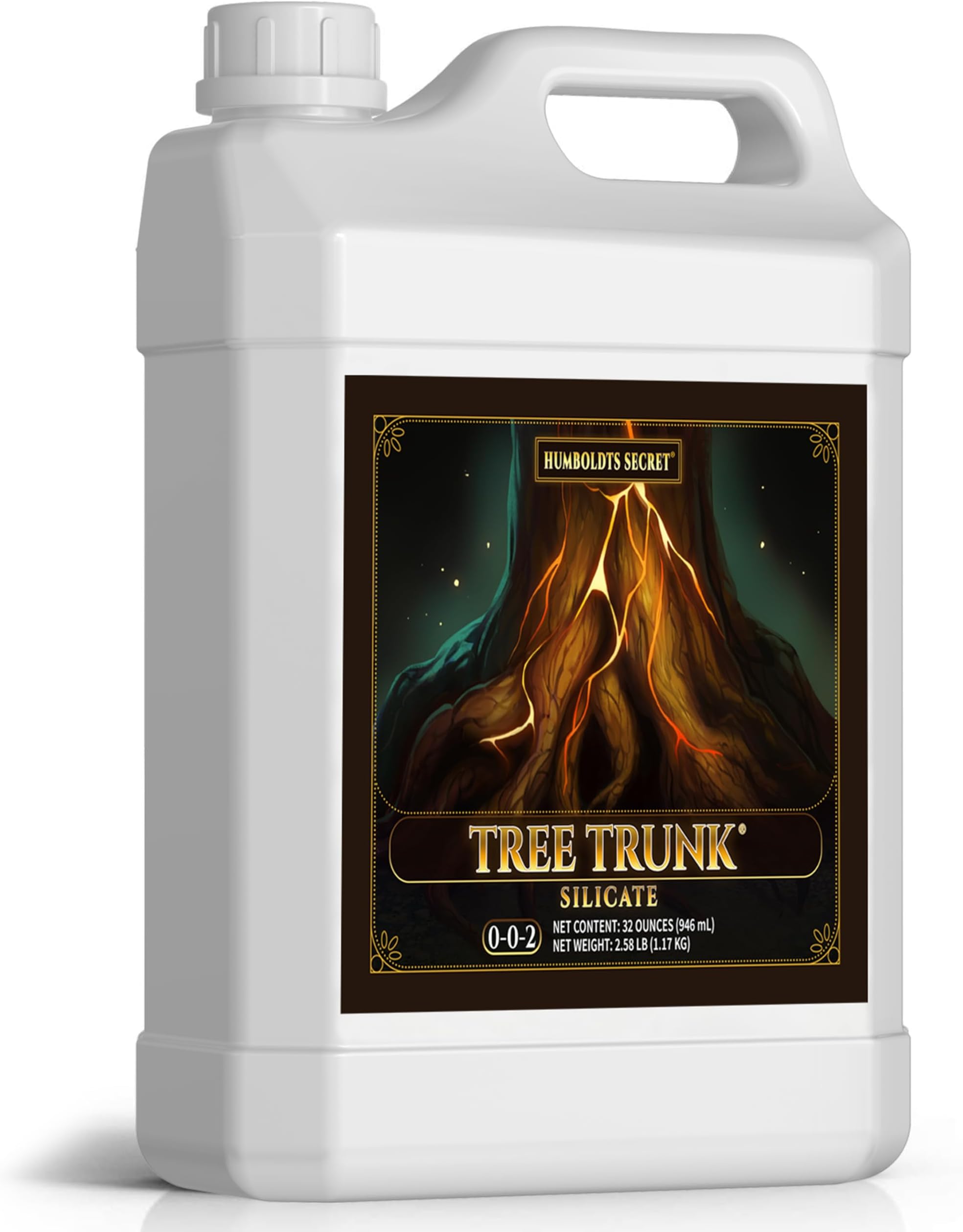 Humboldts Secret Tree Trunk | Potassium Silicate Additive | Liquid Fertilizer for Thicker Stalks, Stress Resistance & Branch Development | Indoor & Outdoor Plant Food, Hydroponic Nutrients, 32 Ounce