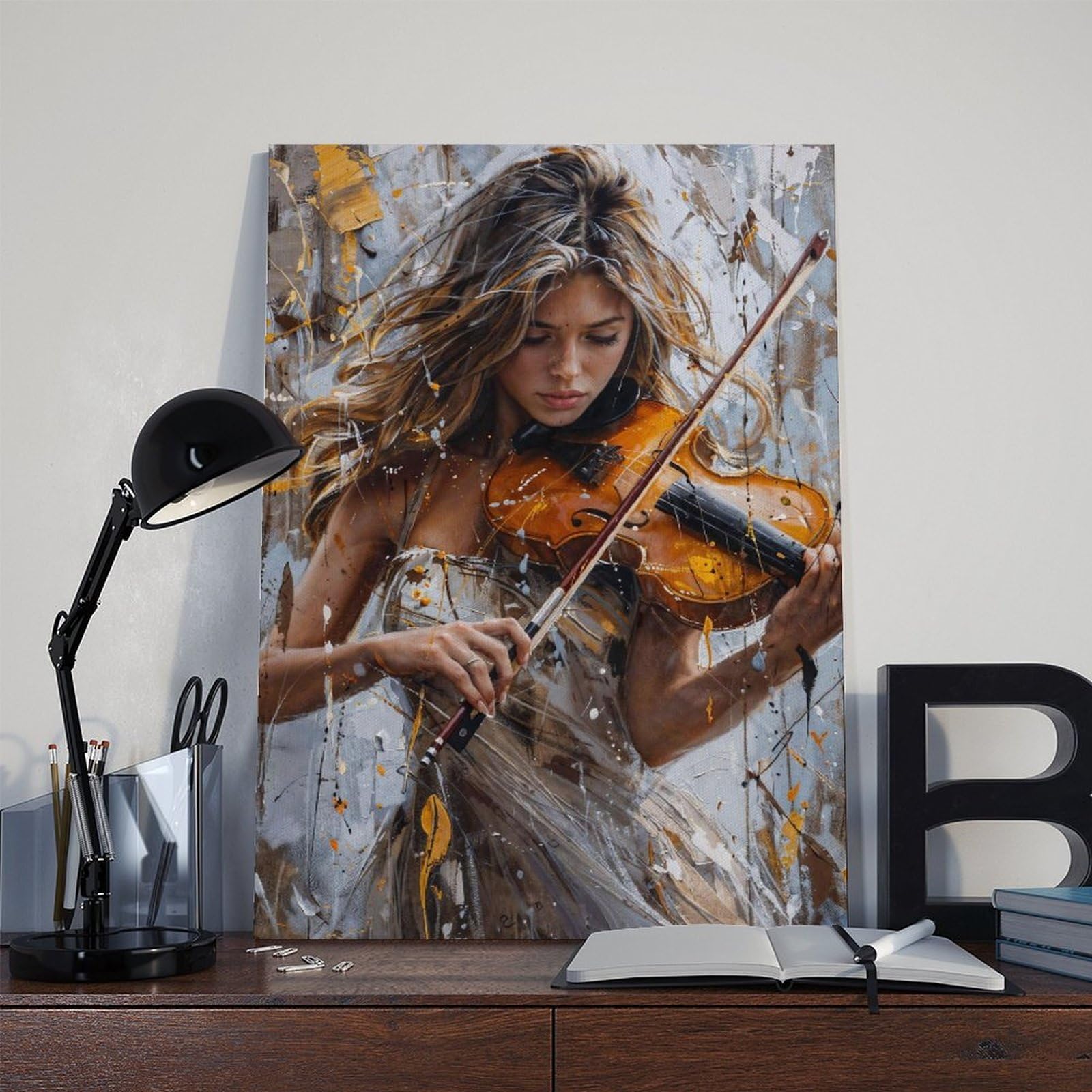 Decorazione da parete musicale (4) poster su tela decorazione per camera da letto paesaggio ufficio camera regalo decorazione 61 cm L x 91,4 cm W