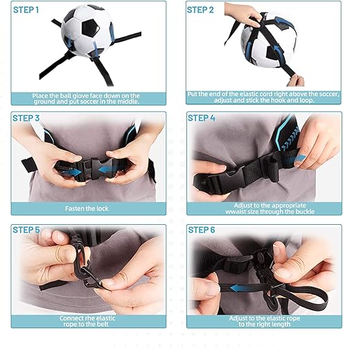 Miniatura 5 de Sportout Equipo de entrenamiento de voleibolfútbol, entrenador individual, cinturón ajustable para niños y adultos