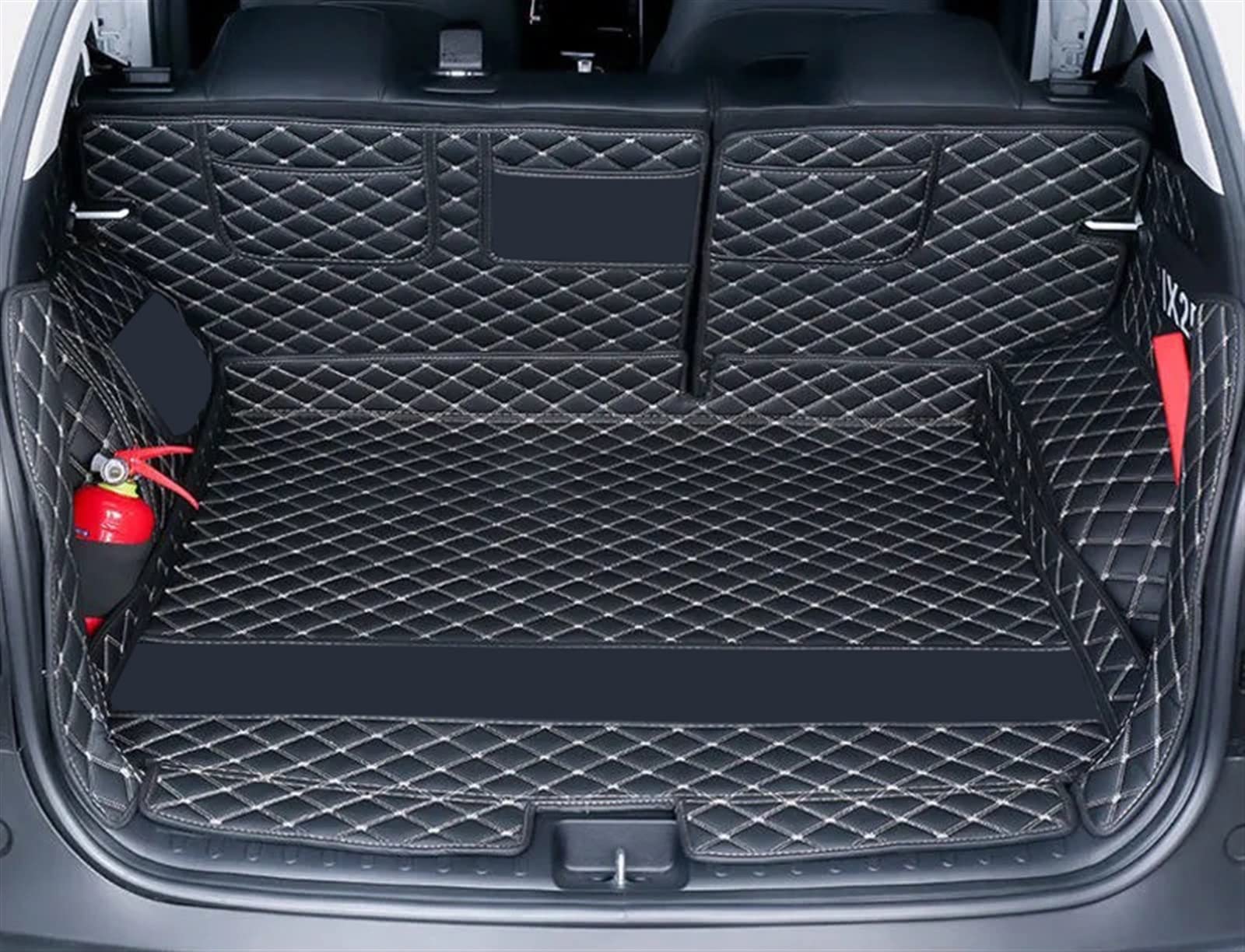 Car Boot Protector Leather Car Trunk Mats Anti-Dirty Protector Tray Cargo Liner Accessories Styling For Hyundai For Creta IX25 2015 2016 2017 2018 2019 Car Boot Liner (Color : 2)