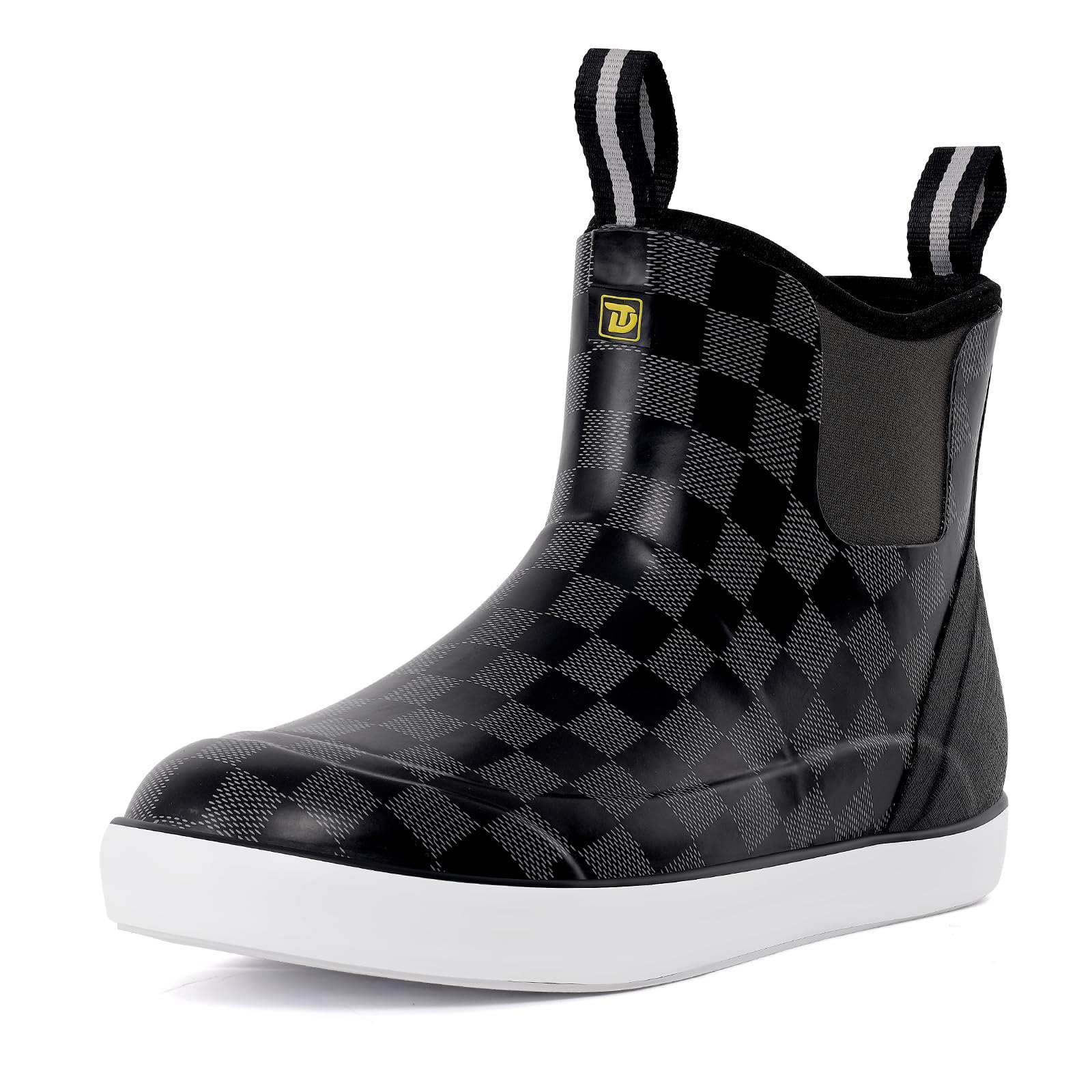 trudave Deck Boots for Men, Men's Waterproof Insulated Reliable Rain Boots, Anti-Slip Ankle Rubber Boots with High-Traction for Fishing Boating, Size 6-14-picture-20