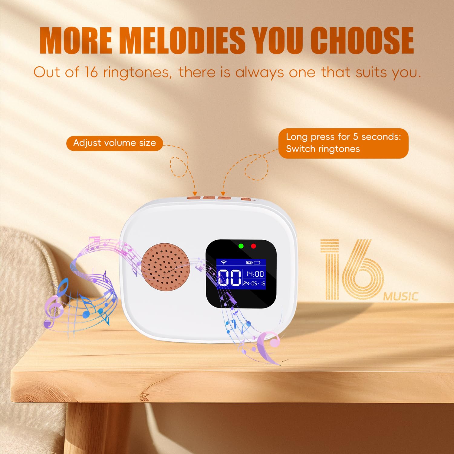 WiFi Personal Alarms Call Button for Elderly Wireless Caregiver Pagers Panic Button Alert System for Patients Seniors - Image 3