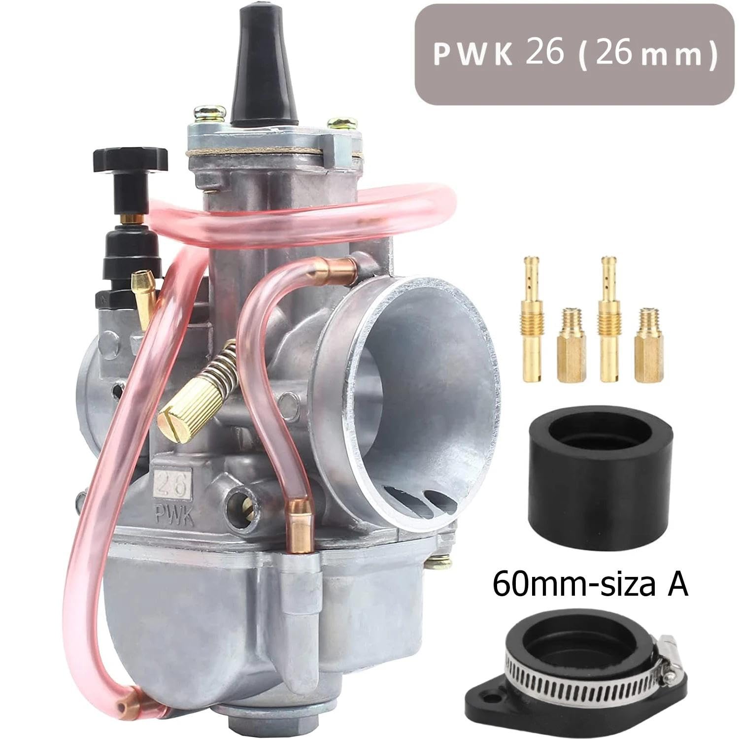 Carburateur Carb Pour PWK 21 24 26 28 30 32 34 2T 4T Carburateur De Moto Avec Jet De Puissance Pour Yamaha Pour Mikuni Koso Pour ATV Carburateur Pour Moteur (Size : 34mm