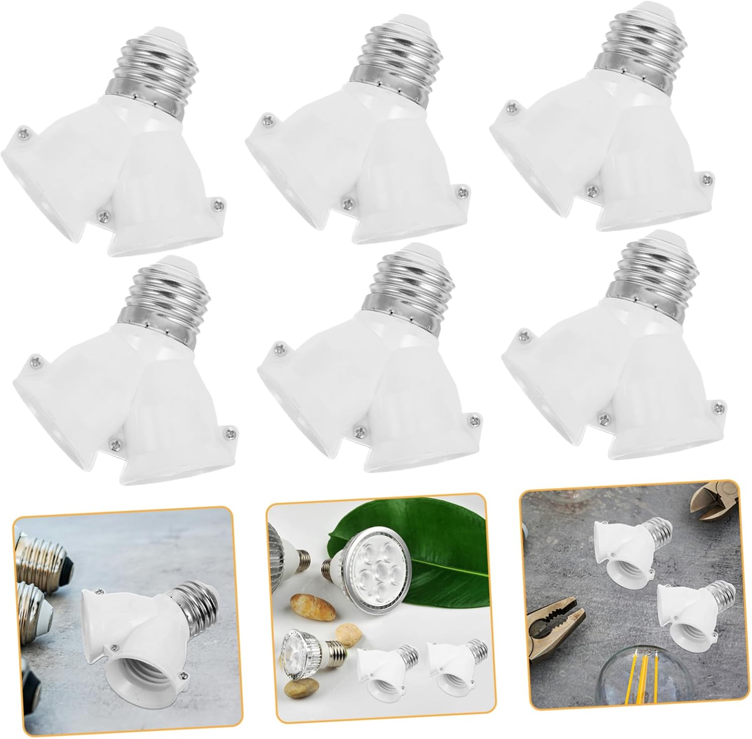 Gadpiparty 30pcs Light Socket Converter Lamp Splitter for Optimal Illumination Easy Installation Versatile Lighting for