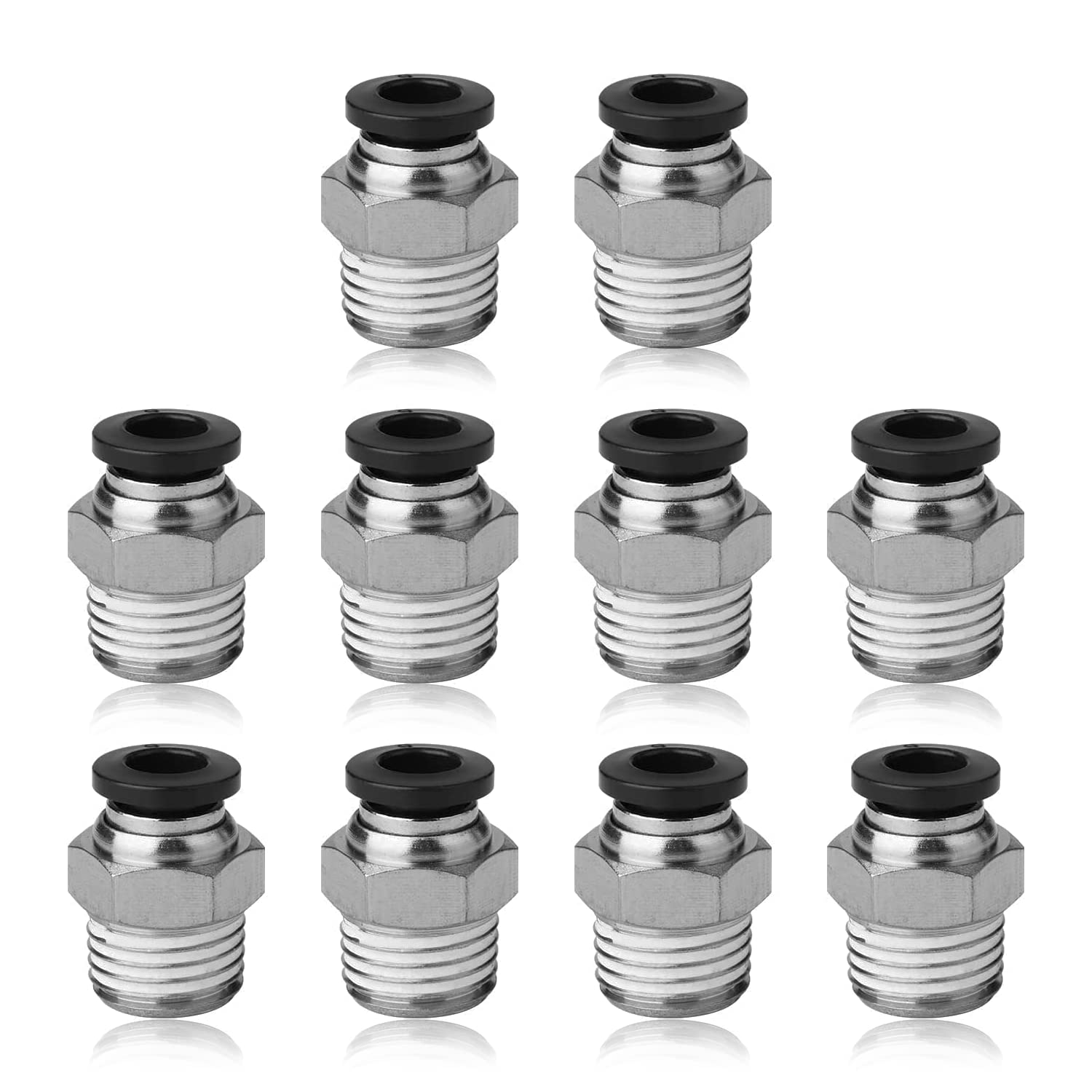 Buy 10pc Push to Connect Fittings, Straight Pneumatic Air Fitting