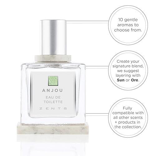 Miniatura 6 de Zents Eau de Parfum (Anjou) para mujeres y hombres  Fragancia limpia de larga duración con Armoise, jazmín y geranio  Aroma fresco y floral  1.69