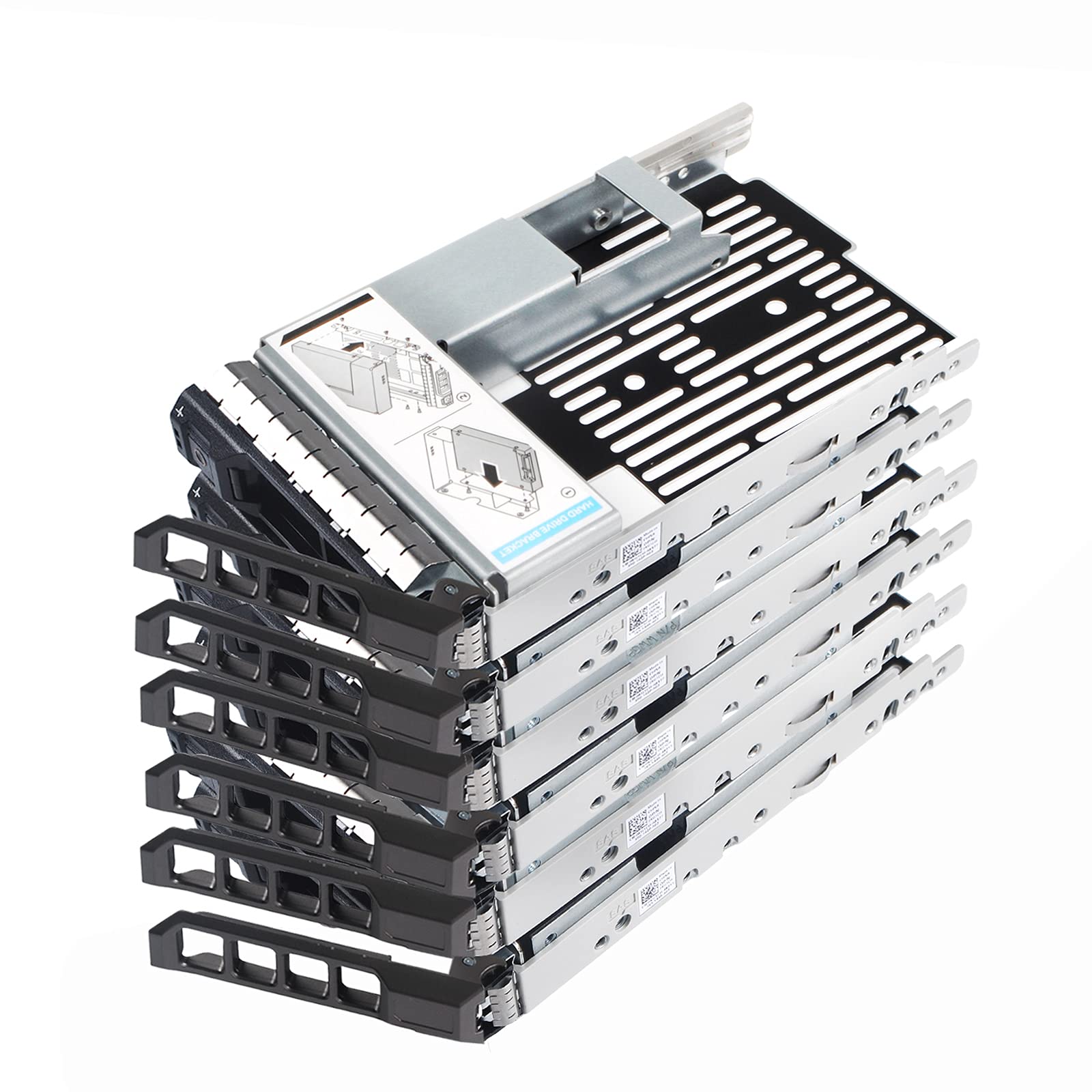 Lot de 6 disques durs 3,5" avec adaptateur HDD 2,5" pour serveurs Dell PowerEdge 11.-13. Gen