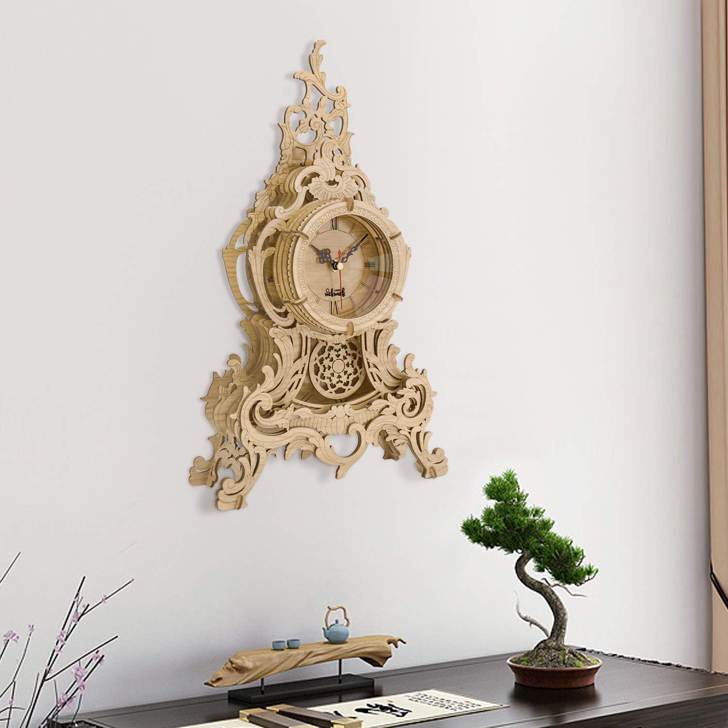 nicknack 3D Wooden Pendulum Clock Puzzles for AdultsBaroque Clock