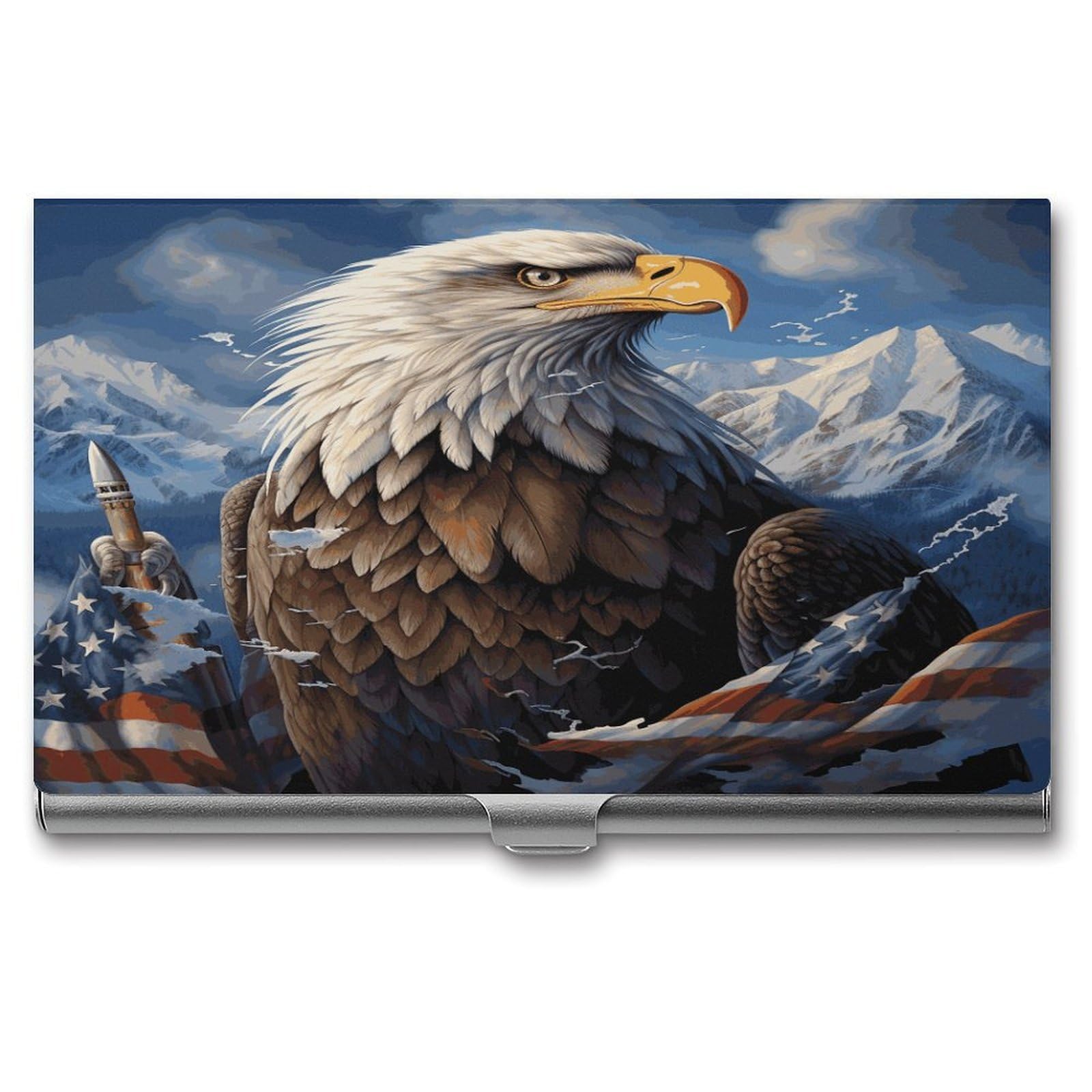 JTREHY Eagle Business Card Case Convenient to Carry Business Card Dispenser Durable Not Prone to Wear And Tear Business Card Holder for Men & Women