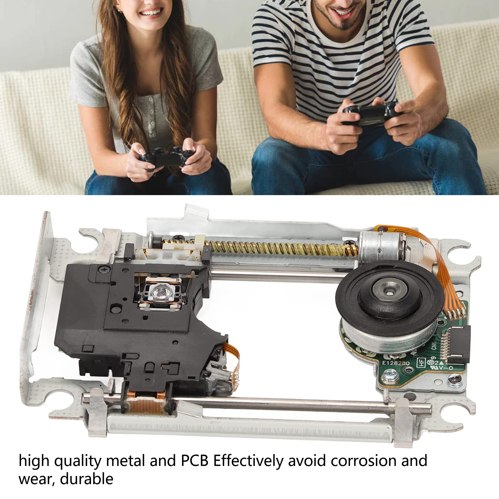 Sxhlseller KEM‑490AAA Lentille Optique avec Support, pour Consoles de Jeu 1000 1100, Remplacement de L'ensemble de Lecteur Optique Professionnel, Métal et Matériau PCB