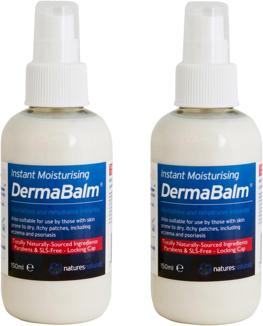 DermaBalm - moisturising Lotion for Dry Skin Including Eczema & Psoriasis (150ml x 2)