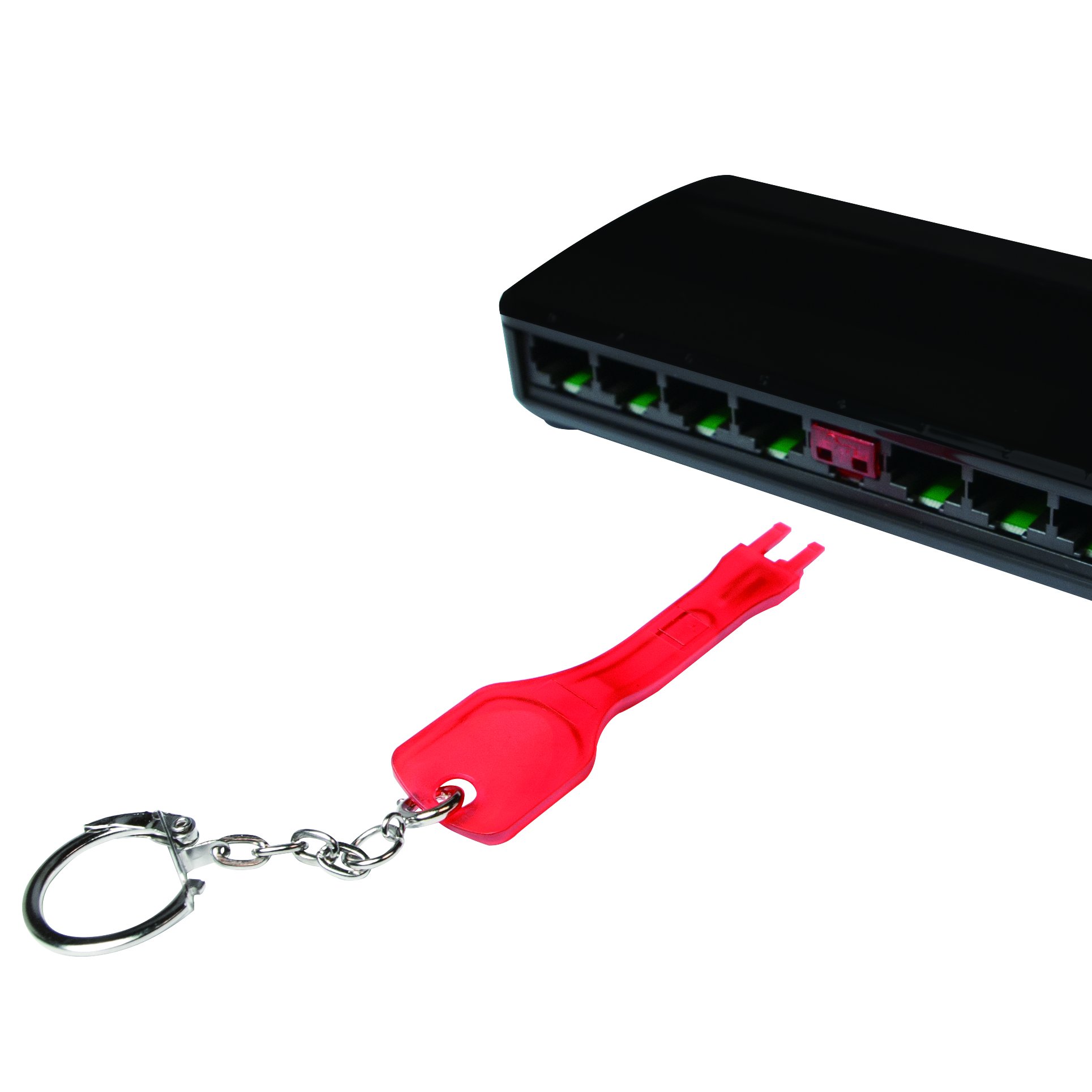 Logilink RJ45 1 Port x et 10 x Serrures 1x Schlüssel, 10x Schlösser Rot
