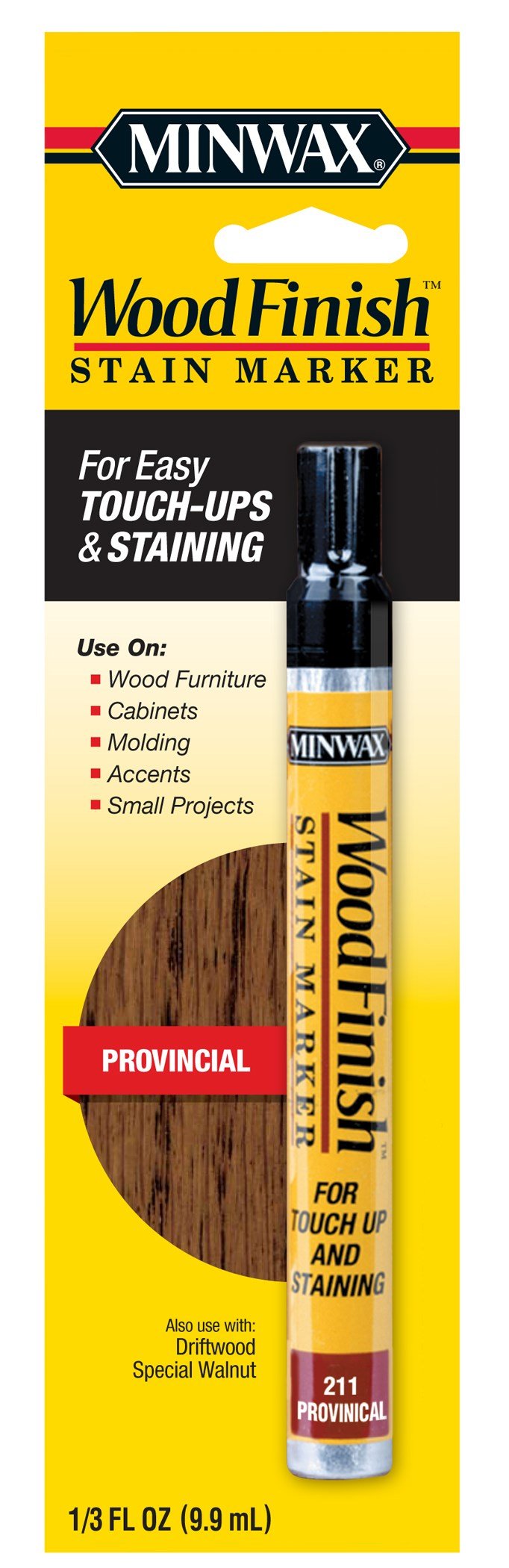 Minwax Wood Finish Semi-Transparent Provincial Oil-Based Stain Marker 0.33 oz.
